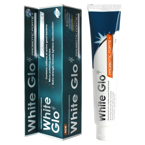 White Glo Зубная паста отбеливающая с пробиотиками, паста зубная, 100 г, 1 шт.